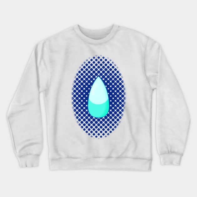 Aquamarine Gem Crewneck Sweatshirt by Blackmoonrose13